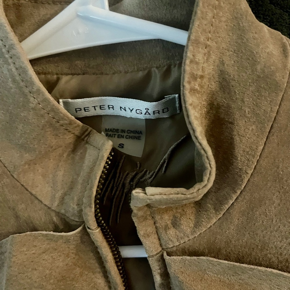Peter Nygard Tan Ruffle Blazer - Picture 3 of 5